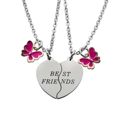 Imagem de Eilygen Best Bitches Conjunto de anéis ajustáveis de aço inoxidável, joias de amizade, presente para irmãs melhores amigas, Metal, n