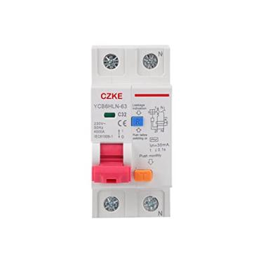 Imagem de ONECMN Disjuntor de corrente residual 230V 50/60 HZ RCBO MCB 30mA com proteção contra sobrecorrente e vazamento 6/10/16/20/25/32/40 A (32A)