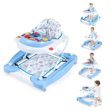Imagem de Andador Bebê BABY JOY 6 em 1 - Ajustável em Altura com Música e Luzes