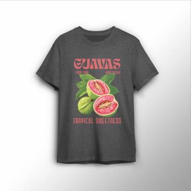 Imagem de Camiseta Estampada com Goiabas, Estampa Tropical - Lobo Sete, GG, Chum