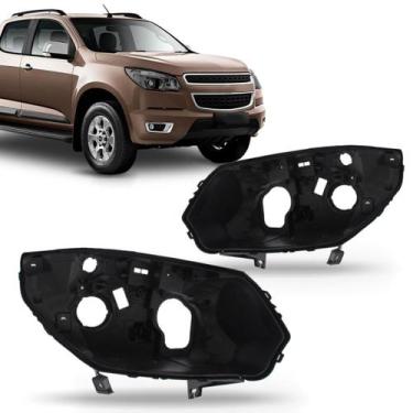 Imagem de Par Carcaça Farol S10 2012 2013 2014 2015 2016 Eletrico Manual - SP AC