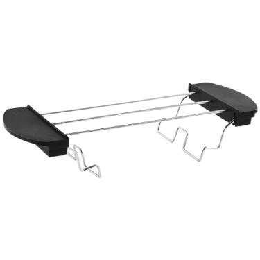 Imagem de Torradeira com suporte de aquecimento, rack de aquecimento de torradeira de aço inoxidável, suporte dobrável para torradas com alça, suporte para torradas antiqueimaduras para torradeira com 2 fatias