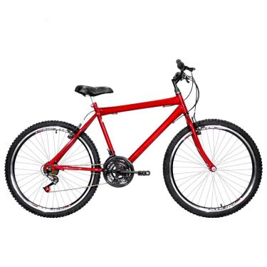 Imagem de Bicicleta Masculina Aro 26 Mtb Aero 18 Marchas Cor Vermelha E Preta