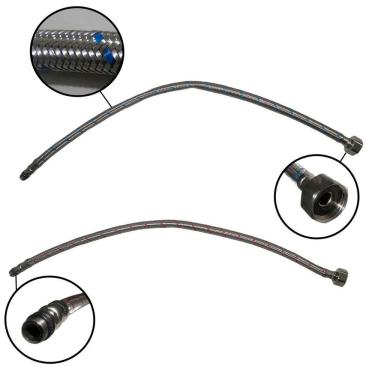 Imagem de Par Engate Rabicho Monocomando Mangueira Torneira Pia Flexivel Agua Quente Fria Misturador