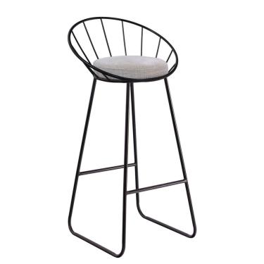 Imagem de Banco Alto Sunset Banqueta Estofada Balcão Cozinha Churrasqueira Preto-cinza Sottile