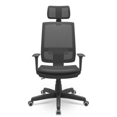 Imagem de Cadeira Brizza Presidente Tela Facto Dunas Preto