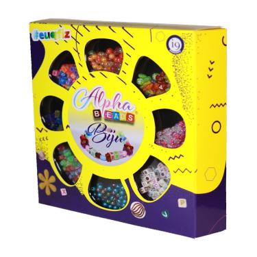 Imagem de Kit Biju Infantil Alpha Beads Euqfiz