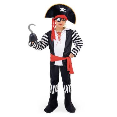 Imagem de Fantasia Halloween Infantil Pirata Com Cinto E Bandana Tamanho G