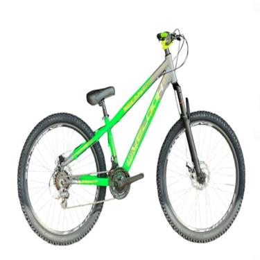 Imagem de Bicicleta Aro 26 Velooh Attack Freeride 21v Aero Câmbios Importados Verde Com Cinza