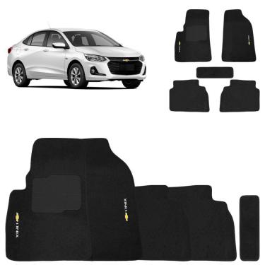 Imagem de Jogo de Tapete Carpete Onix Plus 2020 a 2024 Preto 5 Peças