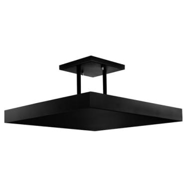 Imagem de Lustre Plafon Pendente Luminária Luz Indireta 40x40 Preto