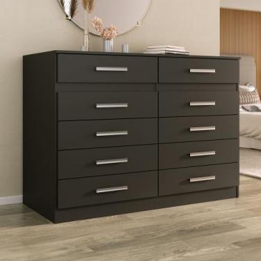 Imagem de Cômoda 10 Gavetas 99,4x123x40,5cm Alexia - Yescasa