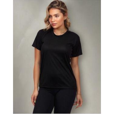 Imagem de Camisa Academia Esportiva Com Proteção Uv Feminina Treino Básica - MC 