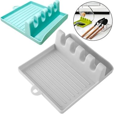 Imagem de Descanso de Talheres e Organizador de Utensílios: Descanso para Colher, Suporte para Tampa, Apoio de Talher