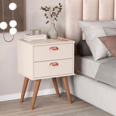 Imagem de Mesa Apoio 2 Gavetas Mendoza Off White
