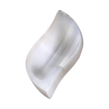 Imagem de Kokiya Bandeja de armazenamento de prato de cristal de selenita, centro de mesa simples, organizador de joias relaxante, 6.5 Cm