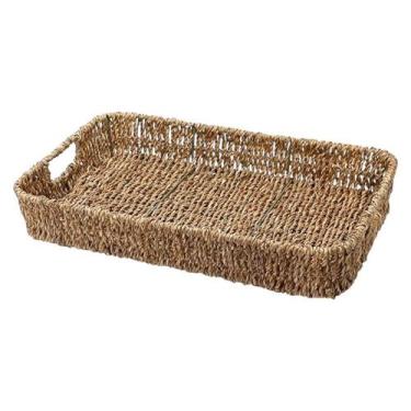 Imagem de Bandeja Retangular Natural Rattan Média 36 cm - Mimo Style - YK1500