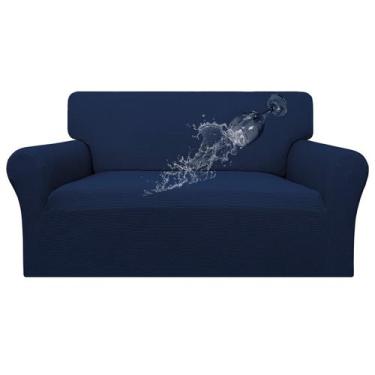 Imagem de Capa de sofá impermeável Loveseat Easy-Going azul marinho