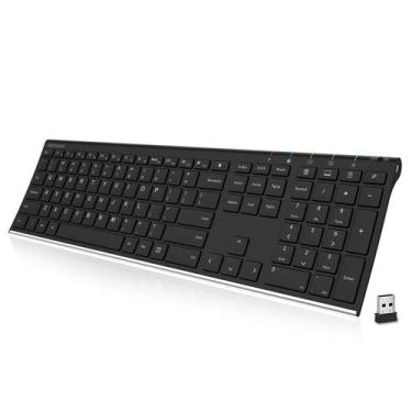 Imagem de Teclado sem fio Arteck Stainless Steel Ultra Slim em tamanho real