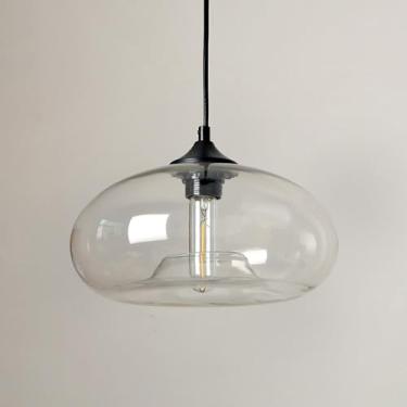 Imagem de KSSTEVNBD Luzes pendentes ilha de cozinha luminária de vidro soprado à mão moderna fazenda hall de entrada luz pendurada lustres de teto ajustável sala de jantar luminária pendente sobre mesa, soprado