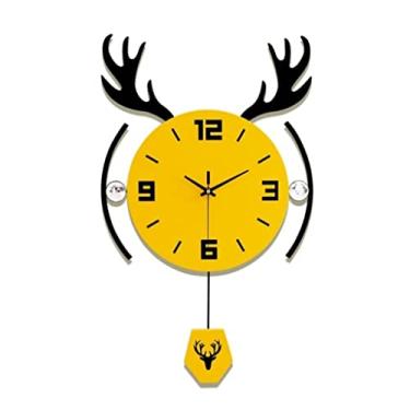 Imagem de Relógio de parede para quarto, balanço, acrílico, quartzo, silencioso, relógio de parede redondo, relógio de pêndulo digital moderno, sala de estar, decoração de casa, relógio de parede para sala de