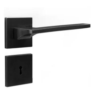 Imagem de Fechadura Safira Interna Roseta Quadrada Preto 55mm União Mundial - Un