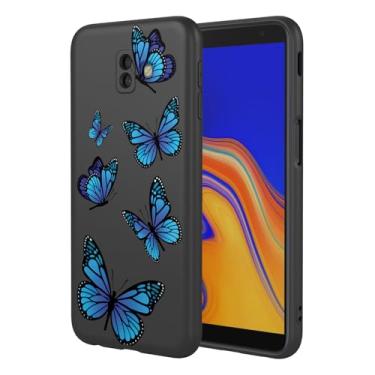 Imagem de HTXWXJC Capa para Galaxy J6 Plus, capa para Samsung J6 Prime, capa para Samsung J6+ SM-J610 à prova de choque flexível bumper TPU capa macia padrão borboleta capa de telefone para Samsung Galaxy J6
