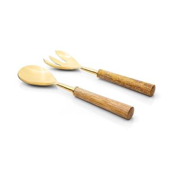 Imagem de Conjunto De Talheres Copa E Cia Para Salada 2 Peças Garbo Goldwood