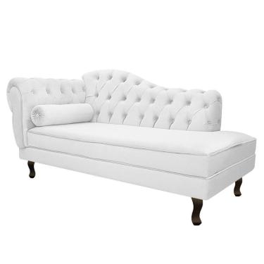 Imagem de Diva Recamier Diana 130Cm Lado Direito Corano - Doce Sonho Móveis Cor Branco