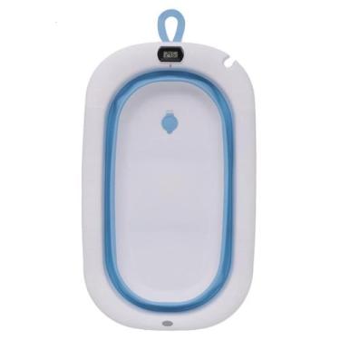 Imagem de Banheira de Bebê Dobrável com Termômetro Zippy 31 Litros  Leve, Portát