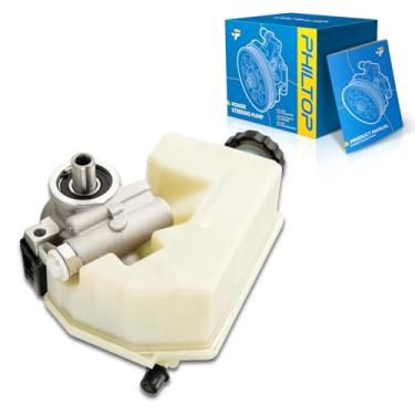Imagem de PHILTOP Bomba de direção hidráulica 9664610 com reservatório, adequada para Liberty 3.7L 2002-2006, substitui OE 14636, 52088710AA, 52088710AB, 52088710AC, 52088710AE, 6060R, 9664610
