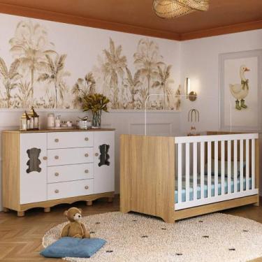 Imagem de Berço Americano 3 em 1 com Cômoda 2 Portas 4 Gavetas Ternura Multimóve