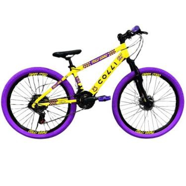 Imagem de Bicicleta Grau Aro 26 Freios A Disco 21 Velocidades Colli Cor Amarelo 
