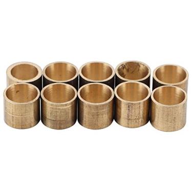 Imagem de KIMISS 10 Peças Dicas de Latão para Taco de Bilhar e Virolas de Cobre para Reparo de Piscina, Acessórios para Manutenção de Taco de Sinuca (9MM【Desdentado】)