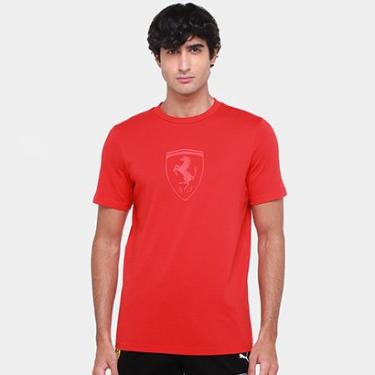 Imagem de Camiseta Puma Ferrari Race Big Shield Tonal Masculina-Masculino