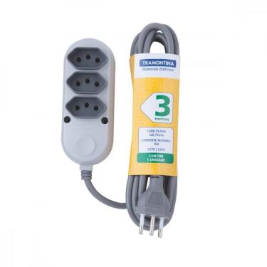 Imagem de Extensão Múltipla 3 Tomadas 2p+t 10 A 250 V Tramontina 3M
