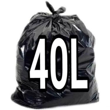 Imagem de Saco para Lixo 40 Litros Higipack Resistente para Uso Diário em Ambientes Diversos Preto 100