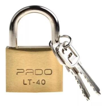 Imagem de Cadeado 40mm Latão Armário Segurança Portão Mala Pado