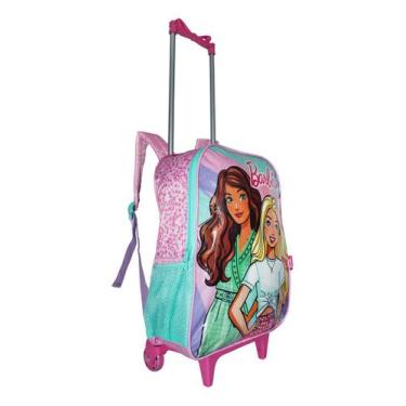 Imagem de Mochila Barbie Rodinhas Infantil Feminina Escolar Grande Top