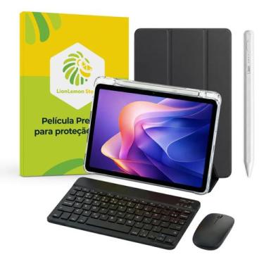 Imagem de Kit Capa Preta Slim para Xiaomi Redmi Pad 2 + Smart Pencil + Película 