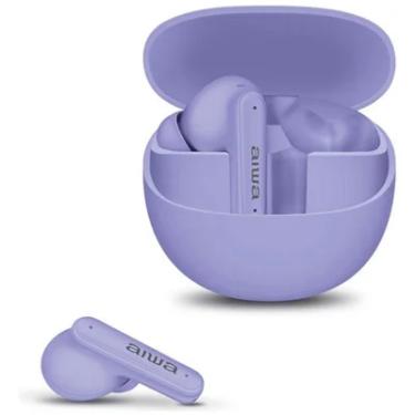 Imagem de Fone De Ouvido Eardbud Aiwa Aws-eb-04-p Bluetooth Ipx4 Roxo