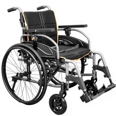 Imagem de Cadeira de Rodas Aluminio Dobravel Assento 40cm Suporta Ate 150kg - HI