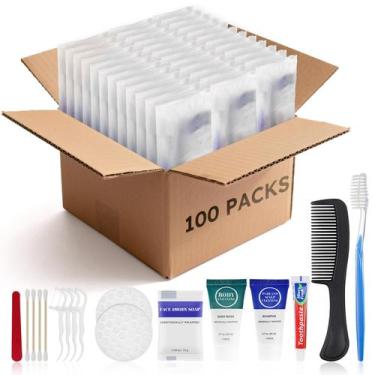 Imagem de Kit de Higiene Zhjianup 100 Unidades - Essenciais de Viagem