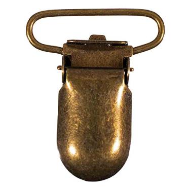 Imagem de Craft's County Clipes suspensórios de metal para segurar e prender – 35 mm – Bronze – 100 peças