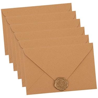 Imagem de Abaodam 6 Conjuntos Titular Do Cartão De Envelopes De Cartão De Visita Envelopes De Correio Lacre Envelopes Para Chá De Bebê Auto- Papel Casamento Noiva Convite
