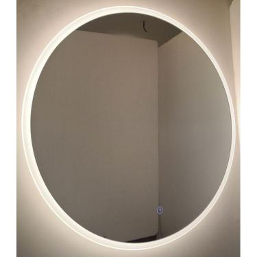 Imagem de Espelho Redondo D60 cm Metal Branco com Led