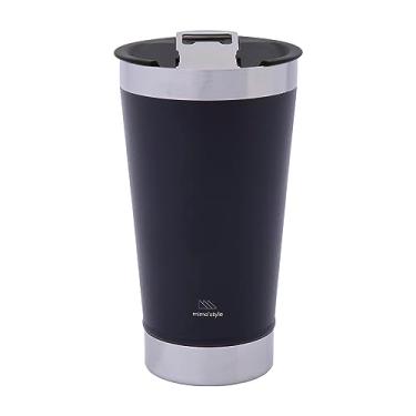 Imagem de Mimo Style Copo Com Tampa Térmico Para Cerveja Preto 500Ml, Inteiramente de Aço Inoxidável, Possui Parede Dupla Que Mantém Bebida Gelada por 8 horas e Quente Por Até 6 Horas. Resistente e Durável