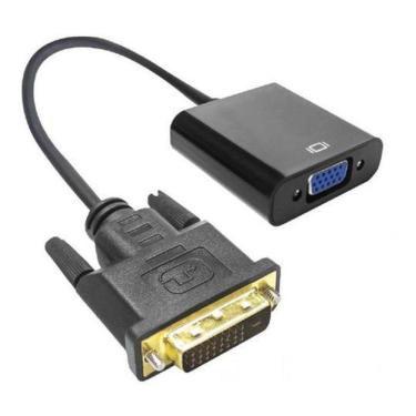 Imagem de Adaptador DVI-D Macho para VGA Fêmea | Lotus | Preto