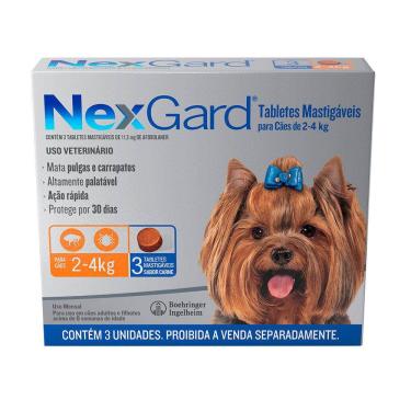 Imagem de Antipulgas e Carrapatos Nexgard Cães de 2 a 4kg 3 comprimidos
