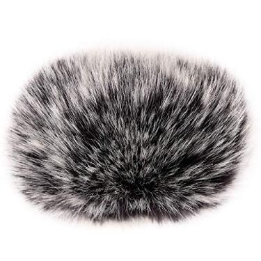 Imagem de ChromLives Microfone Wind Muff Zoom H1 Para-brisas Outdoor Peludo 2,5" X 40 mm (C x D) Microfone Para-brisas Capa de Vento para Zoom H1 Apogee Mic e mais, Preto
